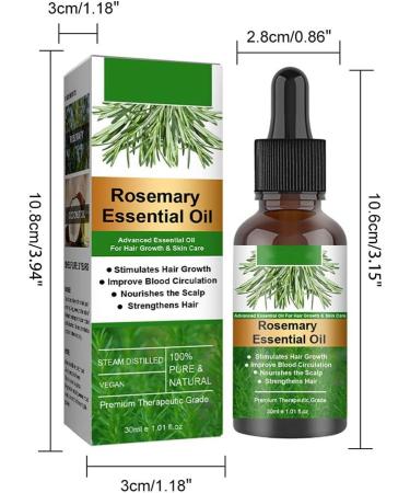 60ML Rosemary Oil for Hair Rosemary Oil Skin Care-Pure Organic for Eyelashes Eyebrows Face Stimulates Growth Nourishes Scalp - Buy Online on GoSupps.com