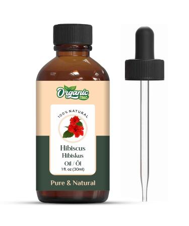 ORGANIC ZING Organic Zing Hibiscus Oil | Pure & Natural Essential Oil for Skincare Hair Care & Massage - 30ml/30ml