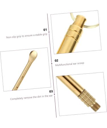 GOOHOCHY 3pcs Brass Ear Cleaning Kit Durable Ear Wax Removal Tools for Home Use for Oily and Dry Wax Portable and Easy to Clean - Buy Online on GoSupps.com