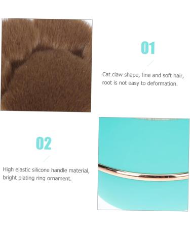 MERRYHAPY 1pc Cat Claw Loose Powder Brush Spectrum Brush Bb Cream Foundation Brush for Cream Foundation Portable Brush Foundation Makeup Brush Shading Powder Applicator Cosmetics 6.5x4.5cm Green - Buy Online on GoSupps.com
