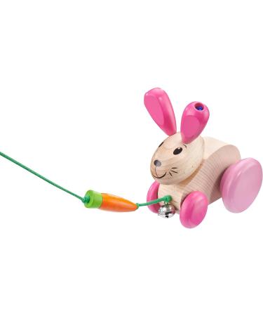 Buy Selecta 62023 Hanna Hoppel Pull-Along Rabbit Toy | Wooden Push & Pull Toy 13 cm - International Shipping Available - Buy Online on GoSupps.com