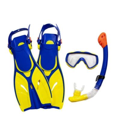 Swimline Thermotech Snorkeling Set with Fins Goggles Snorkel & Backpack Thermotech Snorkeling Set (Size 1-4)
