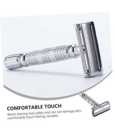 Beaupretty 3pcs Manual Shaver Set | Metal Safety & Beard Razor | Double Edge Handheld Shaving Cutter for Men - Buy Online on GoSupps.com