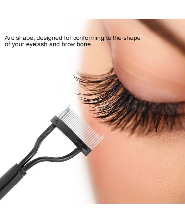 Natudeco Eyelash Comb Eyelash Comb Separator Stainless Steel Curved Design Steel Needle Eyelash Comb for Easy Smoothen Eyelashes - Buy Online on GoSupps.com