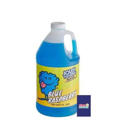 ZippySweets - Blue Raspberry Slushie Syrup 1/2 Gallon 5:1 Concentrate with Bonus Mixing Guide for Any Slushie Machine - Tastes Like Your Favourite Candy Perfect for Refreshing Treats