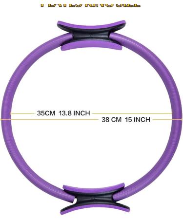 Buy Pilates Yoga Ring - Resistance Ring for Home Fitness & Core Training | Violet Magic Circle for Yoga & Gymnastics - Buy Online on GoSupps.com
