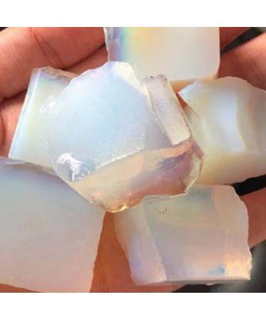 Natural Crystal Rough 50g Natural Clear Quartz Crystal Rock Chips Specimen Collection Natural Mixing Fish Tank (Color : Opal Size : 2-4 cm)