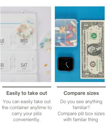 Monthly Pill Organizer 28 Days | 9 Compartment Pillbox for Medicine Vitamins & Supplements - Wall-Hangable & Versatile - Buy Online on GoSupps.com