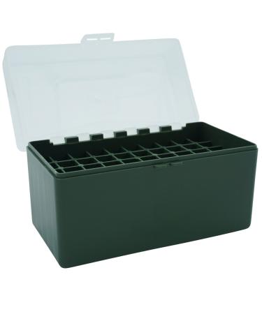 Weapons care world WPW cartridge box made of robust plastic with a hinged lid for caliber 30.06 Springfield caliber 6.5 x 55 Swedish caliber 8 x 57 IS - 50 cartridges green