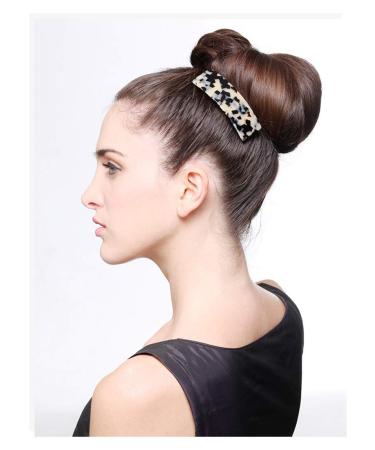 Premium French Hair Clips for Ladies - 2 Pack Large Automatic Clips in Ivory and Tortoise | Thick & Thin Hair Patent Pattern - Buy Online on GoSupps.com