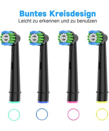 16 Precision Brush Heads for Oral B Electric Toothbrushes - Black | International Shipping Available - Buy Online on GoSupps.com