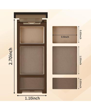 Boobeen 3 Color Eyebrow Powder Palette - Waterproof Long-Lasting Brow Definer Makeup for Enhanced & Full Brows | Shop Internationally - Buy Online on GoSupps.com