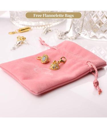 Aiskaer 16 Pcs Magnetic Lobster Clasps for Jewelry - Rhinestone Ball Style, Necklace Bracelet, Cylindrical and Ball Tone - Buy Online on GoSupps.com