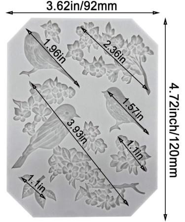 3 Pack Butterfly Rose Flower Stems Birds Blossoms Silicone Fondant Mold for Cake Decoration and DIY Projects - Buy Online on GoSupps.com