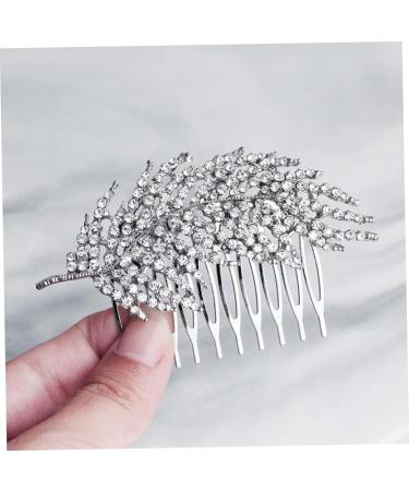 FRCOLOR Set of 2 Bridal Hair Accessories Rhinestone Headpiece Hair Comb with Rhinestone Hair Clips Tiara Hair Accessories for Wedding Headpiece for Bride Dress Headpiece Branch - Buy Online on GoSupps.com