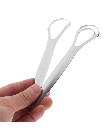 FRCOLOR Stainless Steel Tongue Scrapers - 2pcs Set for Adults & Kids | Professional Bad Breath Reduction & Oral Hygiene - Buy Online on GoSupps.com