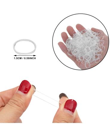 Molain Mini Hair Rubber Bands - Transparent Elastic Ponytail Holders for Toddlers Girls & Women - 1000 Pieces for Braid & Wedding Hairstyles - Buy Online on GoSupps.com