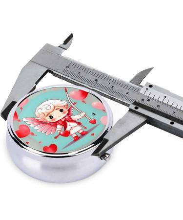 Cute Loving Boy Round Pill Box | 3 Compartment Organizer | Portable Travel Pill Box for Effortless Medication Management - Buy Online on GoSupps.com