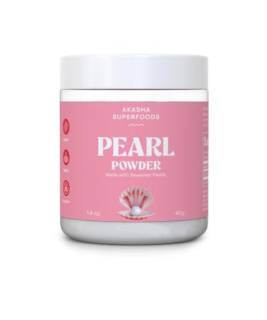 Akasha Superfoods Pearl Powder, Supports Collagen Production, Blend Into Drinks, Smoothies, or Skincare, Source of Calcium, Amino Acids, & Minerals, Gentle on Sensitive Skin, Gluten Free, 1.4 Oz