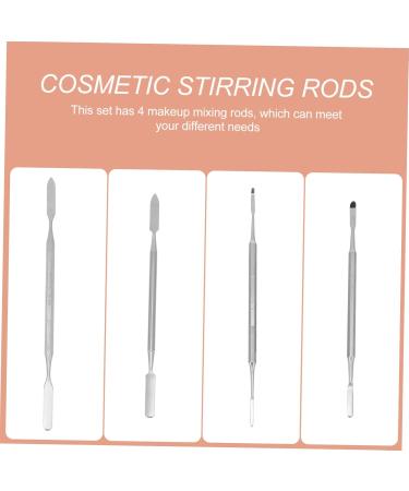 4 pi ces B tonnets M lange Maquillage Acier Inoxydable Outils Cosm tiques Doubles Embouts pour Manucure M lange Fond de Teint Blush Ombre Paupi res Couleur L vres Accessoires - Buy Online on GoSupps.com