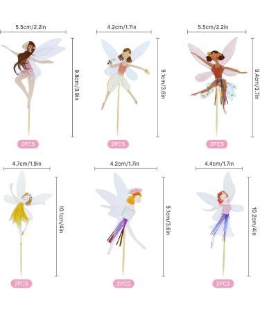 12-Piece Fairy Cake Topper Set - Ballerina & Cupcake Decoration for Kids' Birthday Parties - Buy Online on GoSupps.com