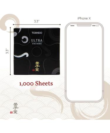 Super Value Pack 1000-Sheets Toshido Silk Oil Blotting Paper for Oily Skin - Natural Hemp Absorbing Sheets for Face - Buy Online on GoSupps.com