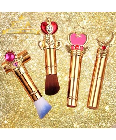 Round Retractable Makeup Brush with Cover - Versatile Kabuki for Liquid Cream Powder Blush & Highlighter - Vegan Premium Bristles for Flawless Contouring & Blending - Buy Online on GoSupps.com