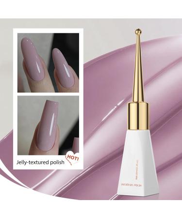 Jelly Gel Nail Polish Milky Purple Gel Nail Polish Long-Lasting Nude UV Gel Polish 10ml Nail Polish Pink Purple Gel for Nail Art DIY LED Soak-Off Nail Varnish for Women - Buy Online on GoSupps.com