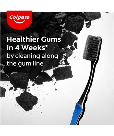 Buy Colgate Slim Soft Anthracite Toothbrush (Pack of 3) - Soft Bristles for Gentle Cleaning - International Shipping Available - Buy Online on GoSupps.com