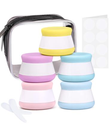 Silicone Cosmetic Containers, INSFIT 20 Gram Empty Sample Jars Travel Size Containers Makeup Sample Containers with Lids, 5PCS BPA Free Leakproof Cream Jars for Liquid Lotion with Labels Mini Spatulas Multicolored - Buy Online on GoSupps.com