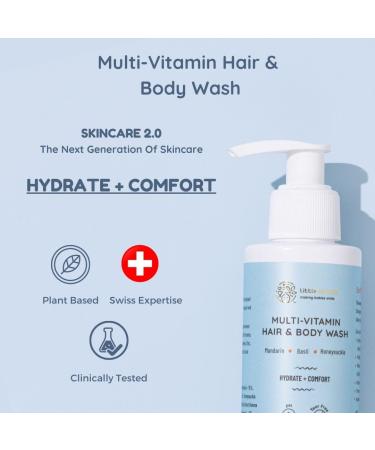 Little Rituals Baby Multi-Vitamin Body & Hair Wash - Tear-Free pH 5.5 Organic & Natural Ingredients with Honeysuckle Basil Mandarin - 200ml - Buy Online on GoSupps.com