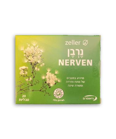 Nerven Natural Sedative Made by Zeller Switerland - 20 Tablets