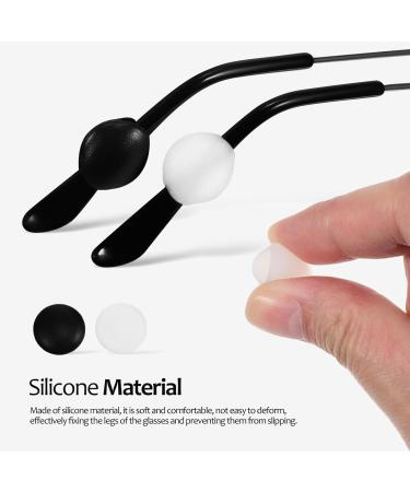 Lurrose Jewelry 20 Pairs Silicone Eyeglass Ear Grips | Round Holders & Cleaning Cloth Comfortable Frame Grips for Eyeglasses | International Shipping Available - Buy Online on GoSupps.com