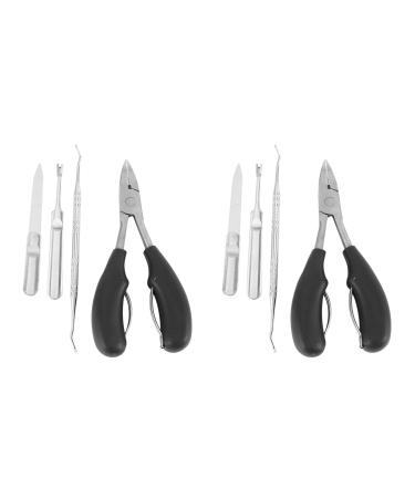 KVSERT 8 Pieces Nail Clippers Thick and Ingrown Nail Clippers for Seniors Nail Clippers Pedicure Nail Clippers