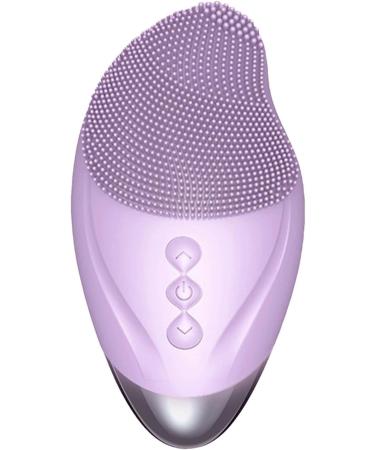 Cleansing Facial Brush | Soft Silicone Electric Exfoliator Rechargeable Waterproof Vibrating Simple Skin Care Tools for Deep Cleansing Exfoliation & Enhances Absorption Purple (English) - Buy Online on GoSupps.com