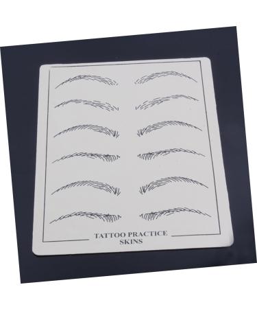  Beatifufu Realistic Eyebrow Training Skin 6 Pieces Double Sided For Microblading Training Artistic Development - Buy Online on GoSupps.com