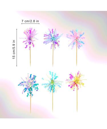 Firework Cupcake Toppers Sparkle Foil Cake Toppers Sparkle Tinsel Cake Decoration Cocktail Picks Firework Party Picks for Holiday Party Favors Supplies(48 PCS) Multicolor 48 Pcs - Buy Online on GoSupps.com
