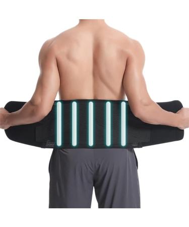 Back Brace Lumbar Support Adjustable Back Lumbar Support Belt Breathable Waist Brace Strap Lumbar Belt Waist Belt(Black Medium) Medium Black - Buy Online on GoSupps.com
