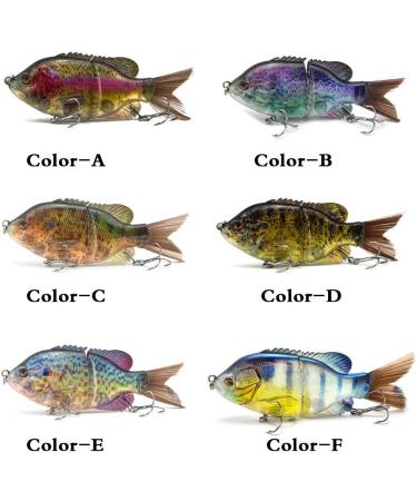SENYUBBY Multi Jointed Swimbait Fishing Lure Big Giant Sinking Bass Lure with Treble Hook, 5.9in 1.94oz, 2/4/8/9 Segment Crankbaits Swimbaits - Buy Online on GoSupps.com