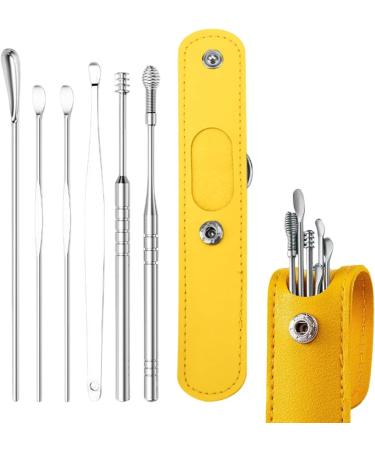 Ear Cleaning Tool Ear Pick Earwax Removal Kit Ear Cleansing Tool Set Ear Curette Ear Wax Remover Tool for Adult Kid Families Friends Frifer Yellow - Buy Online on GoSupps.com