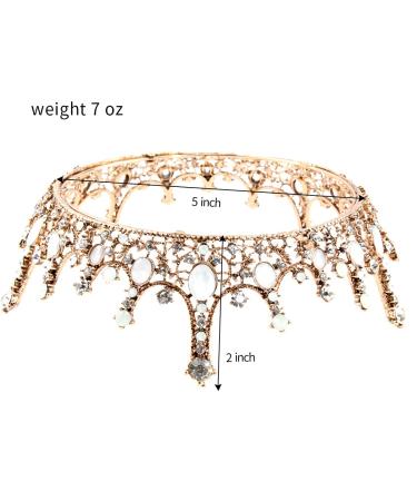 AOPRIE Baroque Crown for Women & Girls - Ideal for Wedding, Prom & Halloween Costumes - Buy Online on GoSupps.com