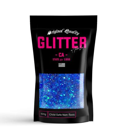 Sea Blue Chunky Glitter   Chunky Glitter Mix   100g Festival Glitter Cosmetic Face Body Hair Nails