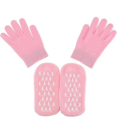 Pinkiou Moisturizing Gel Socks & Gloves for Cracked Hands & Feet - Softening Treatment (Pink) - Buy Online on GoSupps.com