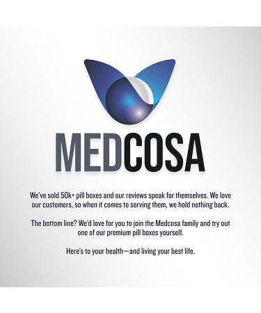 Medcosa 7-Day Pill Case | AM & PM Medicine Organizer | 2x Daily Supplement Box with 14 Compartments - Buy Online on GoSupps.com