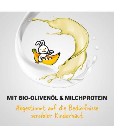  Sanosan Sanosan 2-in-1 Banana Shampoo & Shower Gel for Children - Shampoo & Shower Gel with Organic Olive Extract and Milk Proteins (2 x 400 ml) - Hair Shampoos - Body Wash - Buy Online on GoSupps.com