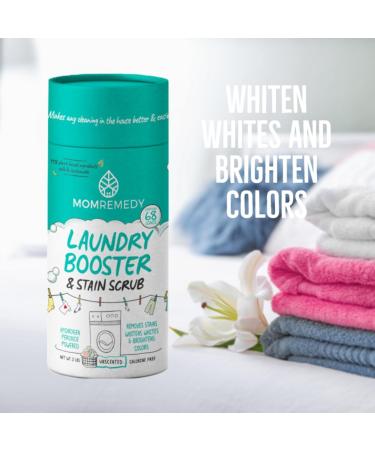 MomRemedy Laundry Booster & Stain Remover - Oxygen Whitener for Bright Whites & Colors - Chlorine Bleach Free Cleaning Scrub - Buy Online on GoSupps.com