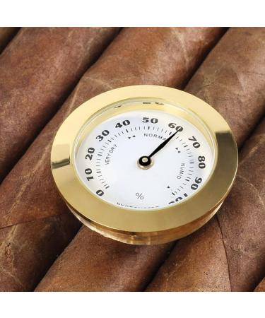 28mm Mini Household Guitar Case Cigar Hygrometer Cigar Hygrometer High Precision Moisture Meter Tobacco Humidor Gold - Buy Online on GoSupps.com