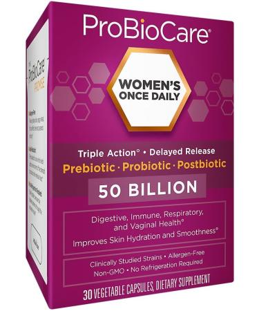 WomenaTMs Once Daily Probiotic a Digestive Health a 50 Billion CFU of Probiotics (30 Capsules) - Buy Online on GoSupps.com
