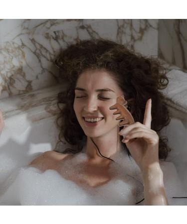 Minkissy Sandalwood Hair Comb Set - 3-Piece Scalp Massager & Facial Tools | International Shipping Available - Buy Online on GoSupps.com