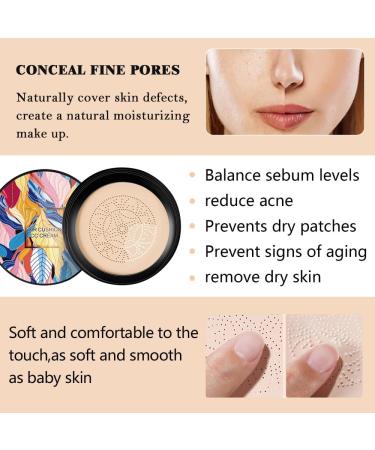 Mushroom Head Air Cushion CC Cream Moisturizing CC Cream Long-Lasting Matte Concealer Cream(Natural Color) - Buy Online on GoSupps.com